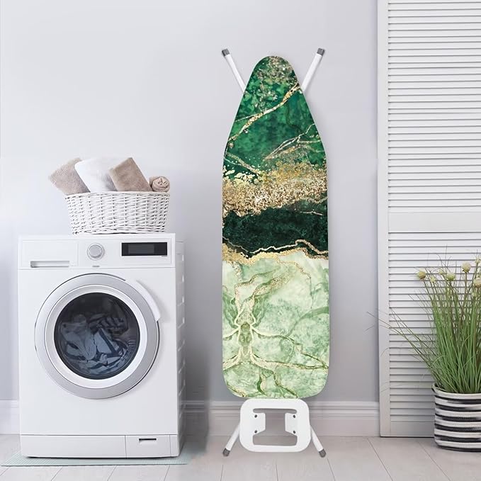 ZDCUSTOM Green Marble Table Top Ironing Board Cover Standard Ironing Board Cover