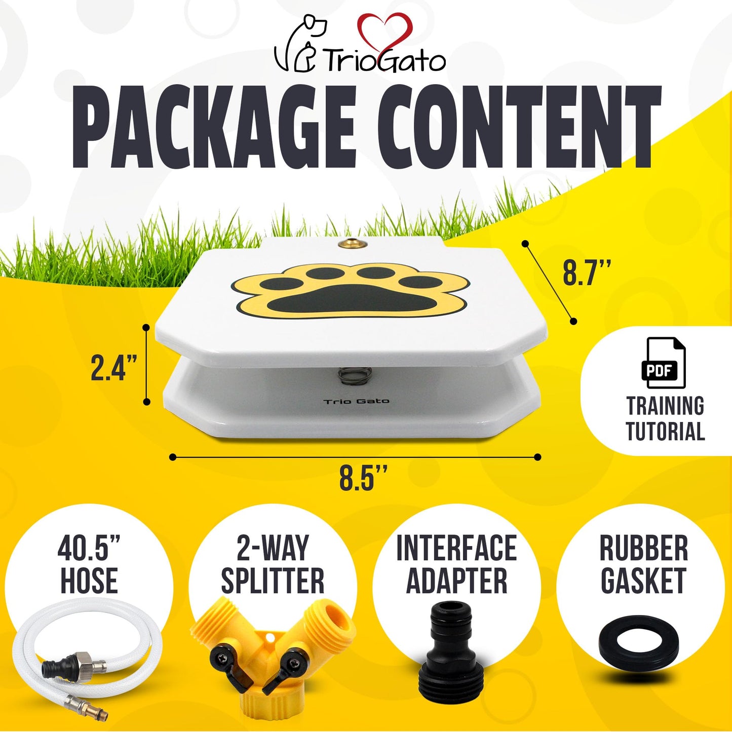 Genovation Outdoor Dog Pet Water Sprinkler Easy Activated Dog Water Fountain Toy