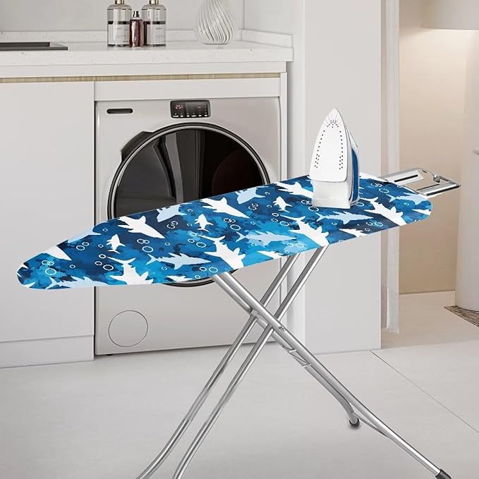 Blue Shark Ironing Board Cover and Pad Soft Fabric Cover