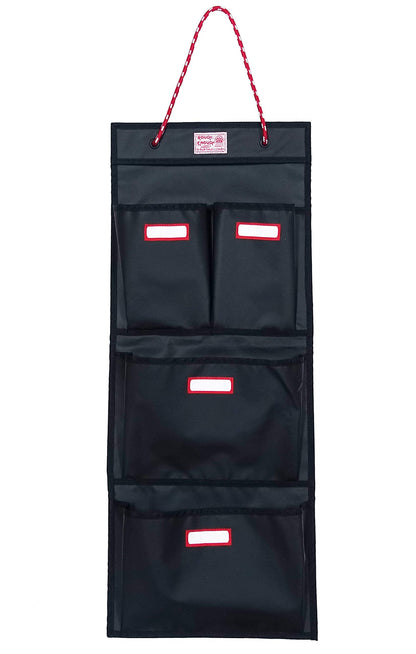 Rough Enough Locker Organizer Hanging Accessories Storage Organization with 4 Pockets for Work Door Gym Wall Black Tarpaulin