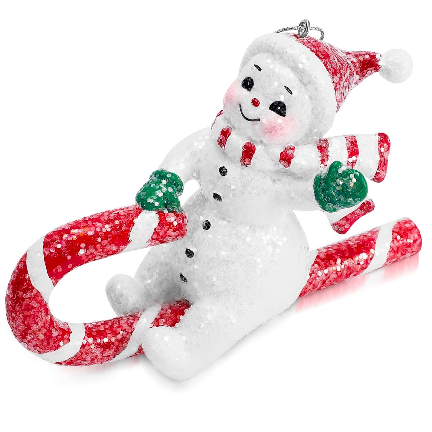 EnrichFun 2025 Figurines Christmas Decorations Resin Décor for Tree Hanging Ornament, Holiday Winter Indoor Home Table Decor Xmas Gifts, Snowman, 4.9 in