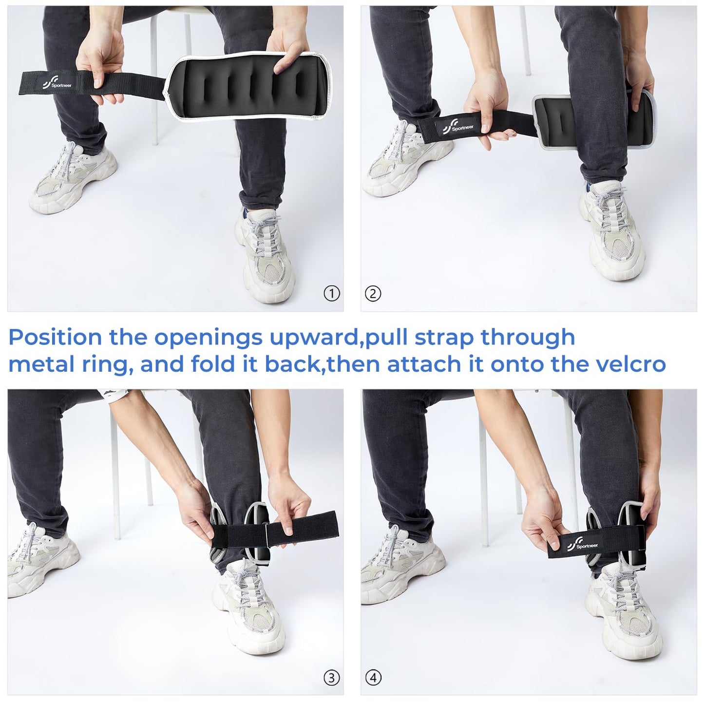 Sportneer Ankle Weights Wrist Weights - 0.5/1/2/3/5 LBS Pair for Men Women Kids Strength Training Wrist and Ankle Weights Set Comfortable and Soft Perfect for Dancing Running Walking Fitness Workout