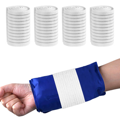 4-Pack Ice Pack Straps, Reusable & Stretchable – 35.5"x3" Adjustable Elastic Wrap with Hook and Loop Closure, Secure Ice Pack Holder for Cold Therapy(White)