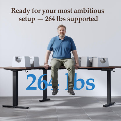 Klicelor L Shaped Standing Desk 73 x 60 Inch, Electric Height Adjustable Corner Desk for Home Office Workstation, Ergonomic Sit Stand Computer Table with Memory Controller, Rustic Brown