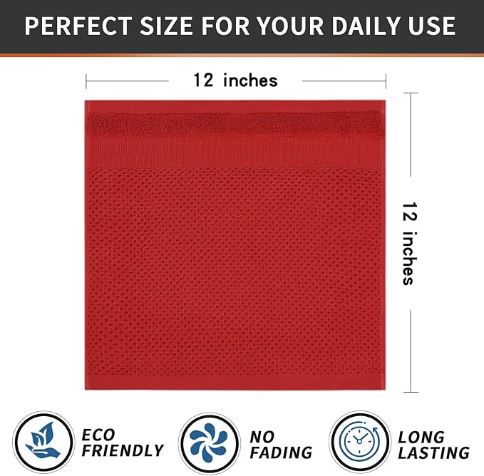 Homaxy 100% Cotton Dish Cloths, 8 Pack