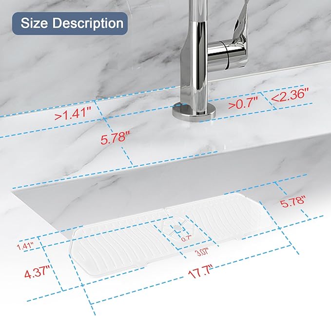 Faucet Guard - 90 Foldable Draining Mat