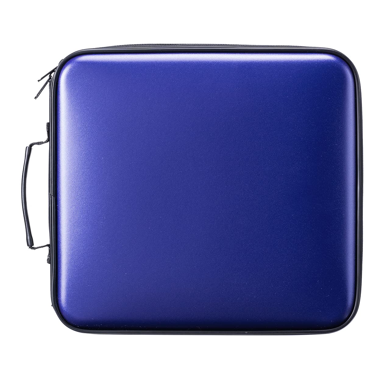SANWA 160 Capacity CD Case, Portable DVD VCD Storage Box, Zippered EVA Protective Blu-ray Wallet with Handle, CD Sleeves Holder, Large Disc Organizer for Car, Home, Office, Games, Music, Movie, Blue