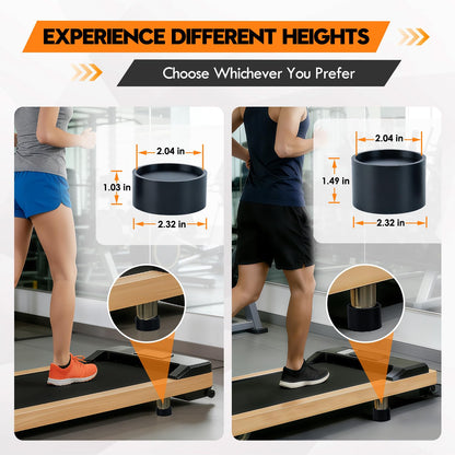 Tordale 4-Pack Treadmill Incline Riser Blocks for Leveling & Uphill Training, Adaptable to Two Slopes Cushioning and Durable Support Block Fit for Home and Gym