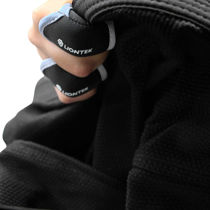 LIONTEK Single Finger Sleeve Pair - Sports Compression Finger Sleeve for BJJ, MMA, Basketball, Weight Lifting, and More (X-Small)
