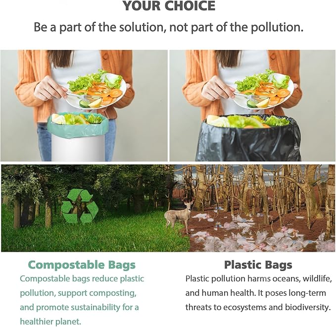 1.2 Gallon Small Trash Bags Garbage Bags, AYOTEE Mini Compostable Strong