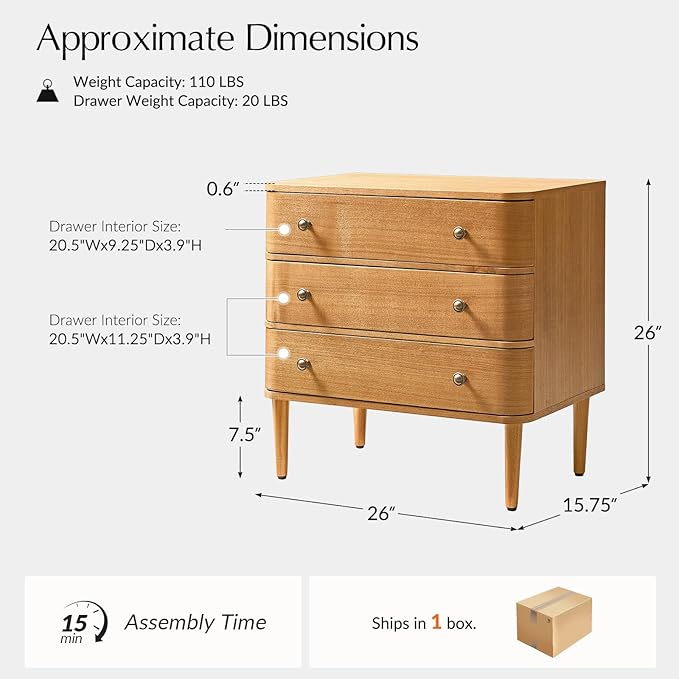 HULALA HOME Modern End Table