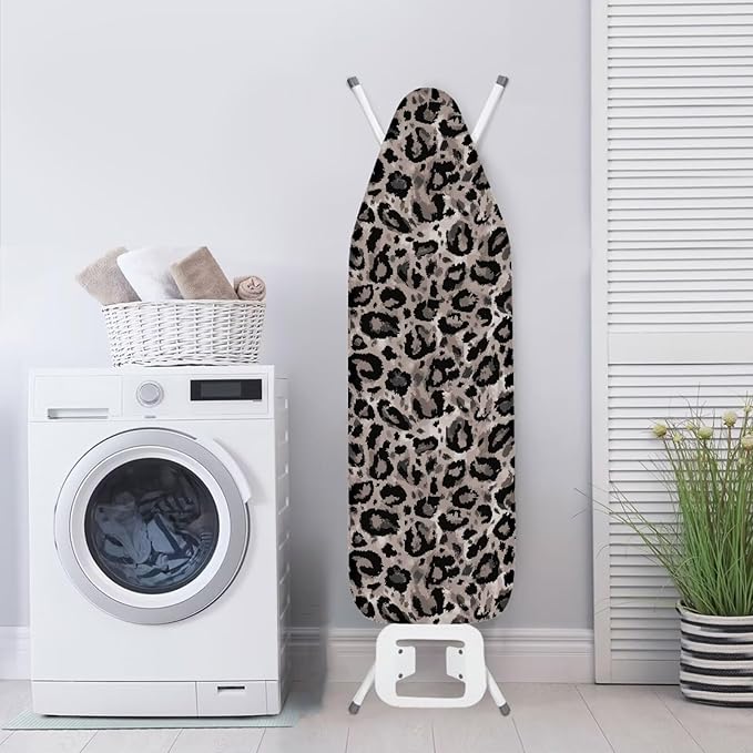 Leopard Print Ironing Board Cover, 15x54 Inch Ironing Board Protector, Standard