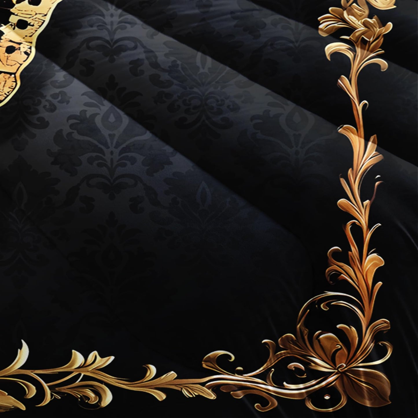 lneffble Red and Gold Butterfly Comforter Sets Queen Size Bed Set，Gothic Queen Size Bedding Set，with 1 Comforter with 2 Pillow Case，Butterfly Themed Bedroom Decor