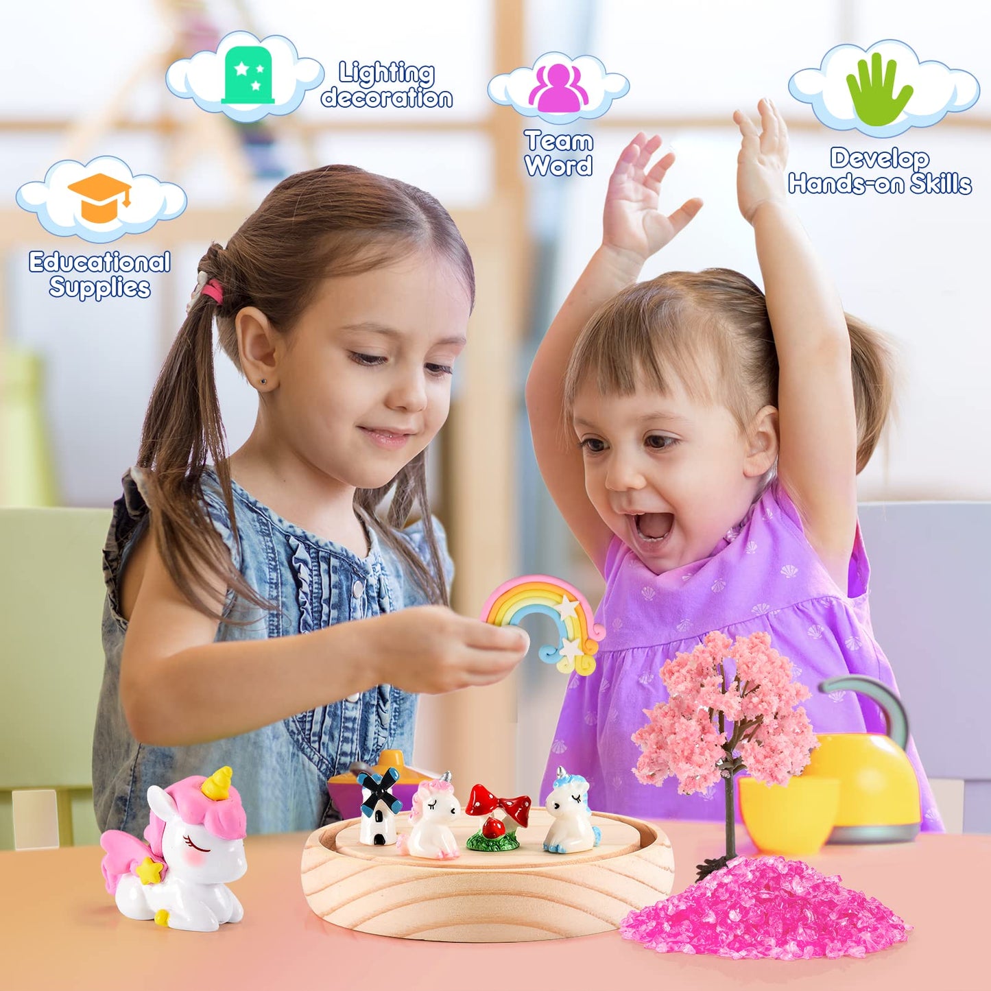 Dislocati Unicorn Gifts for Age 3-9 Year Old Girls Craft Kits for Kids Age 3-8, 3-7 Year Old Girl Best Handmade Unicorn Toys & Games