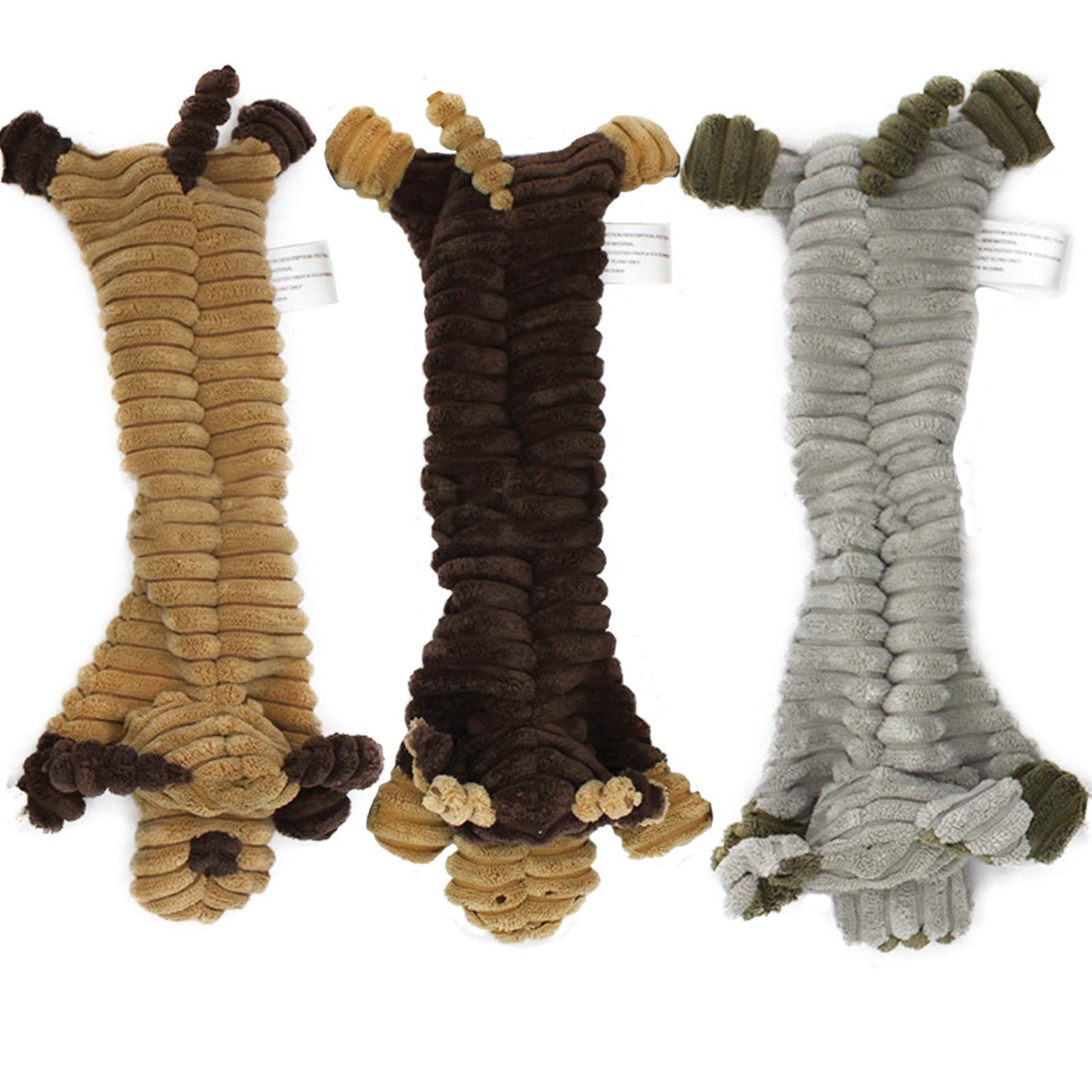 AWOOF Indestructible Squeaky Dog Toys Pack of 3 for Large Dogs and Puppies
