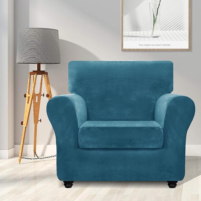 ZNSAYOTX Luxury Velvet Chair Slipcovers