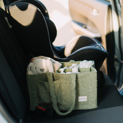 Beautiful Diaper Caddy Organizer - Versatile Storage Basket Easily Holds Diapers, Wipes and Other Baby Necessities - Perfect for Baby Showers, Functional Car Storage & Great Gift for Expecting Mothers