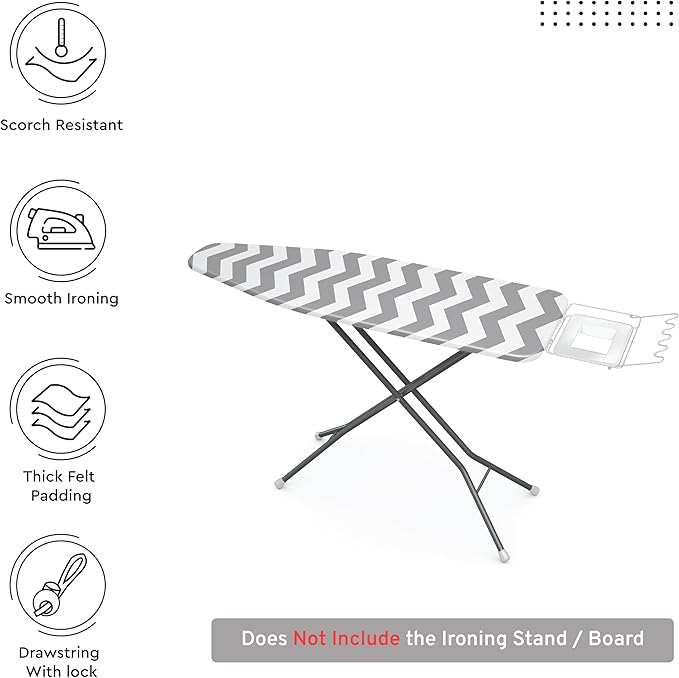 Encasa XO Ironing Board Cover and Pad 54"x18"