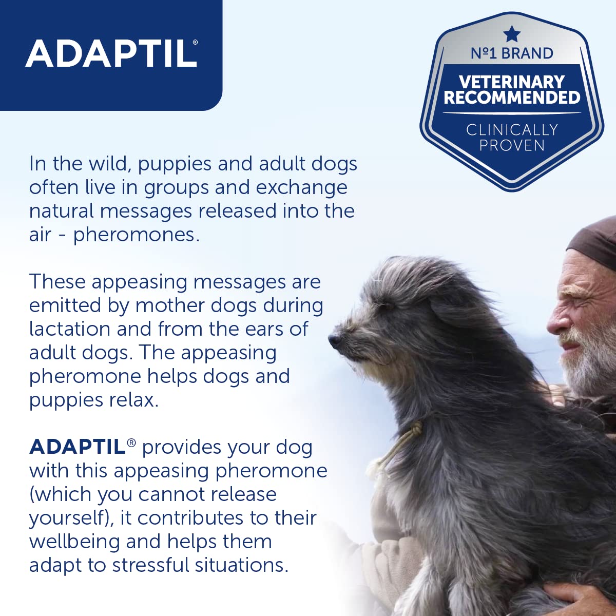 Adaptil Calm-On-The-Go Collar For Dogs Medium / Large, Adaptil Calming Dog Collar Helps Reduce Dog Anxiety With Natural Pheromones, Dog Calm Collar Helps To Reduce Stress And Behavioural Issues