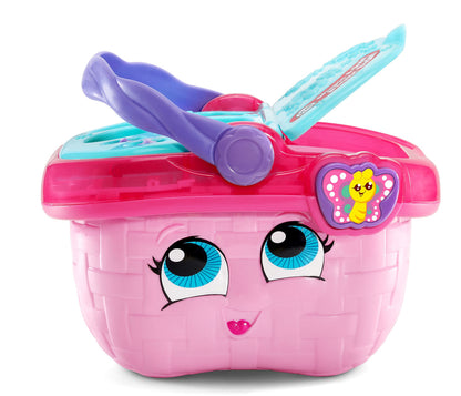 LeapFrog 603603 Shapes & Sharing Picnic Basket Baby Toy Educational and Interactive 16 Pieces for Creative and Learning Play For Boys & Girls 6 months, 1,2,3 Year Olds, Pink, One Size