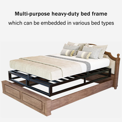 Bilily 14 Inch Full Bed Frame with Sturdy Steel Slat Support,Heavy Duty Metal Platform Full Size Mattress Foundation,No Box Spring Needed,Easy Assembly,Noise Free,Black
