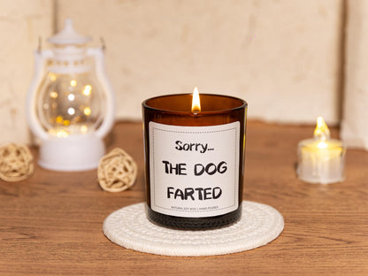 Dog Mom Gifts, Dog Lovers Gifts for Women, Sorry The Pet Farted Candle - Lavender & Eucalyptus, Crafted by Natural Soy Wax & Natural Essential Oils