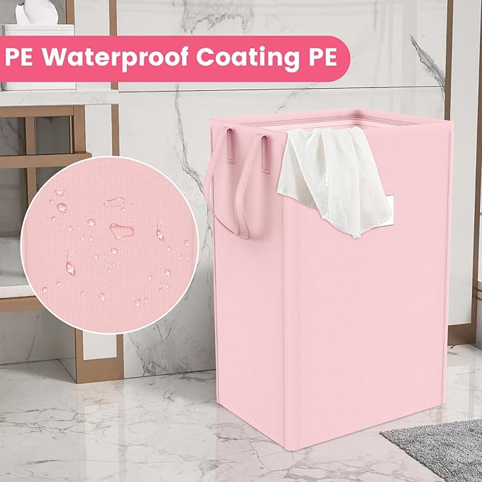 MCleanPin 220L Pink Laundry Hamper Large Collapsible Basket