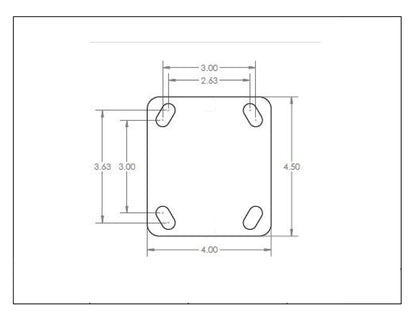 Toolbox Caster Set | 5x2 Polyurethane for Greenlee, Knaack and Other Job Boxes | All Mounting Hardware Included