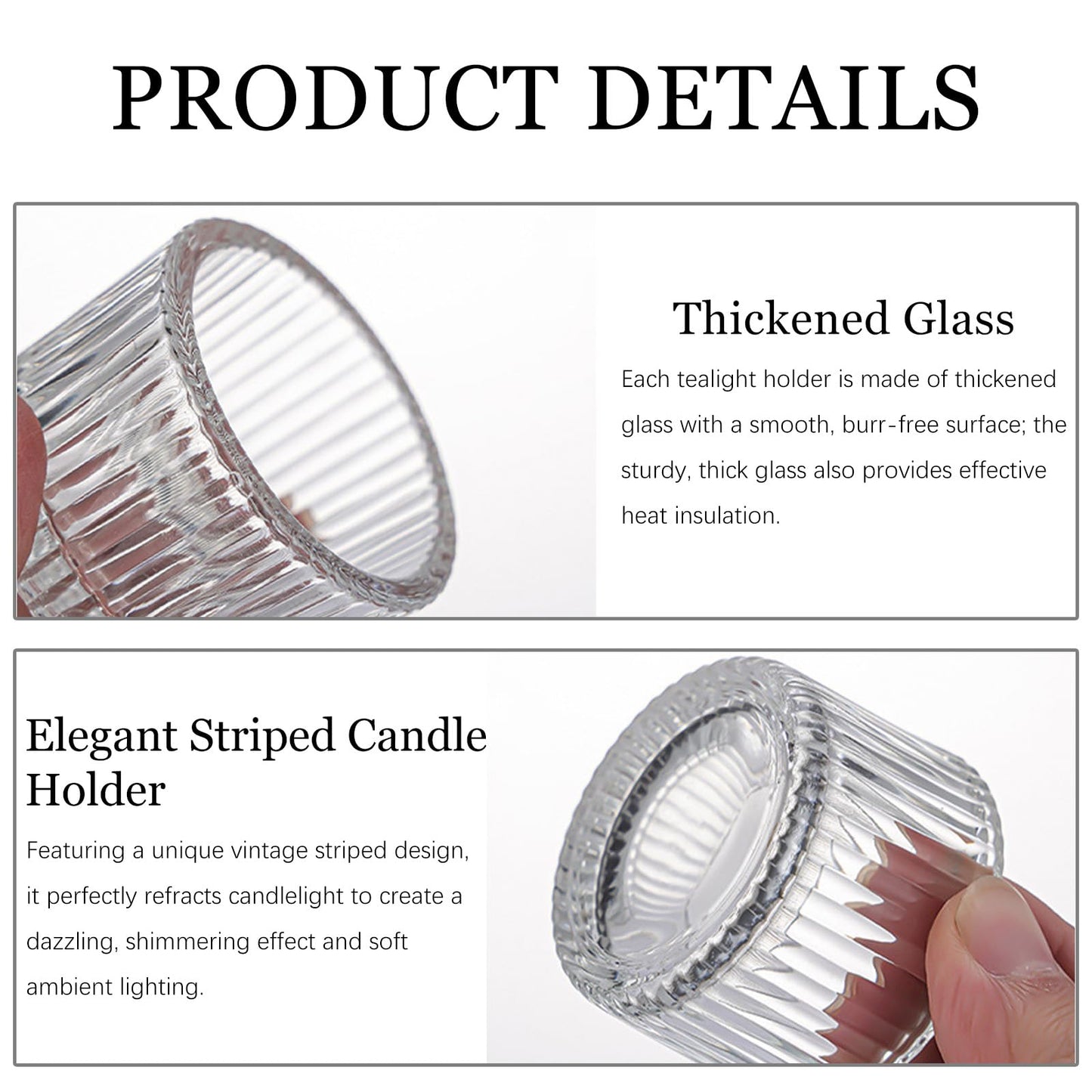Clear Glass Votive Candle Holders 12 Pack, Small Glass Cups for Tea Lights, Wedding Centerpieces, Table Decorations, Home Decor, Party Favors, Bulk Set of 12