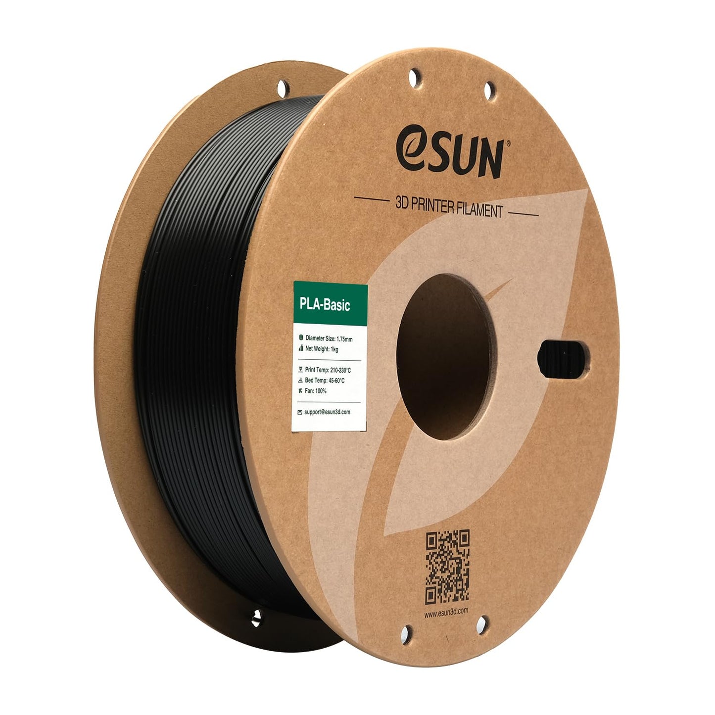 eSUN PLA Filament 1.75mm, PLA Basic Dimensional Accuracy +/- 0.05mm, 1KG Spool (2.2 LBS) Speedy Filament for 3D Printers,Black