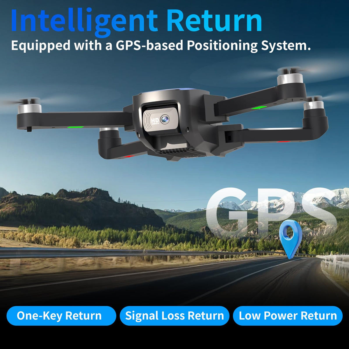 LE-IDEA GPS Drones with Camera for Adults 4k Professional, IDEA36LCD Drones with 4.5-inch LCD Screen Brushless Motor, Auto Return, Follow Me, One Key Start, Foldable RC Quadcopter for Beginners