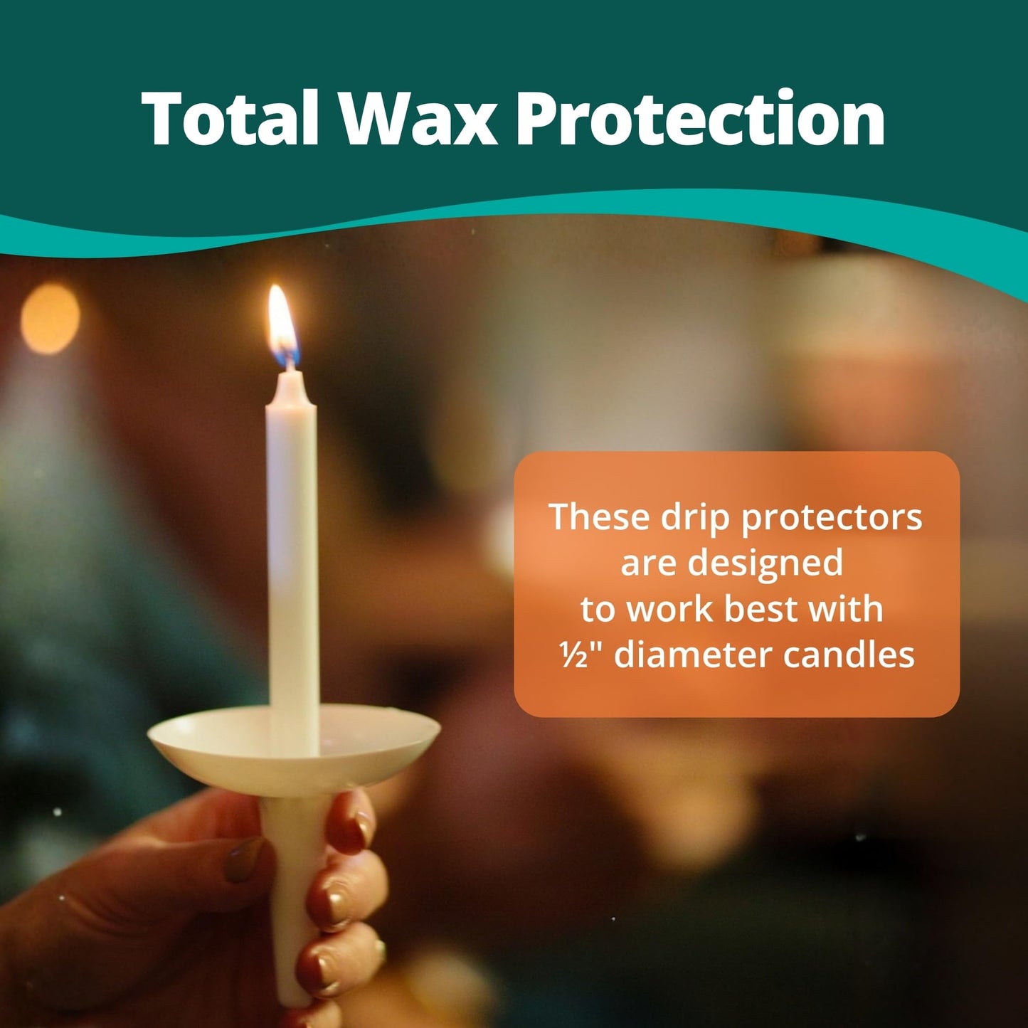 Concordia Supply Candlelight Service Reusable Plastic Candle Holders for Candlesticks - 50 Pcs. Protector for Church Vigils, Memorial, Congregational, & Christmas Eve Candles