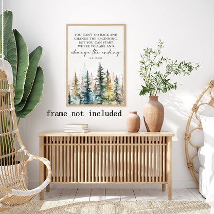Motivational Office Wall Decor CS Lewis Quote Inspirational Wall Art Positive Affirmations Canvas Prints Encouraging Motivational Posters For Office Bedroom Living Room Home 8x12inch Unframed