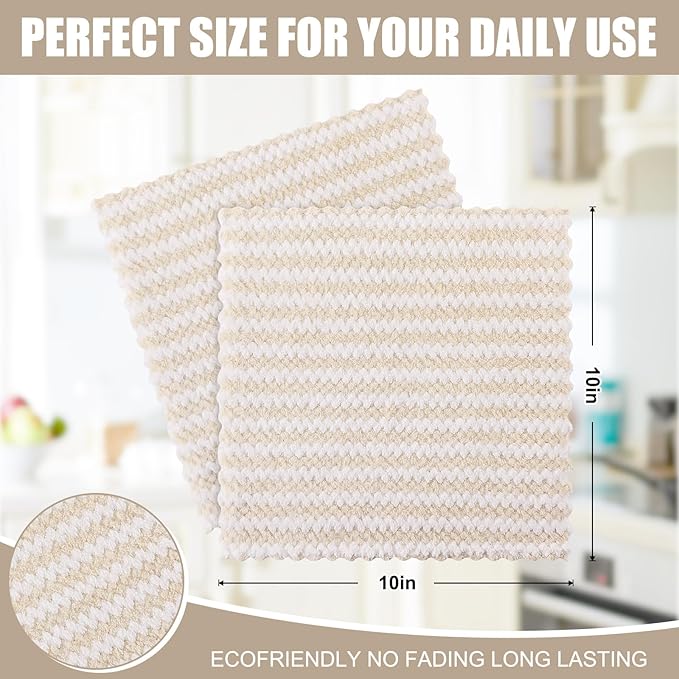 Homaxy 24 Pack Kitchen Dish Cloths, Ultra Soft and Absorbent Dish Towels
