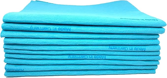 10 Pack Extra Large Original German Shammy Cloths Chamois Towels Super Absorbent