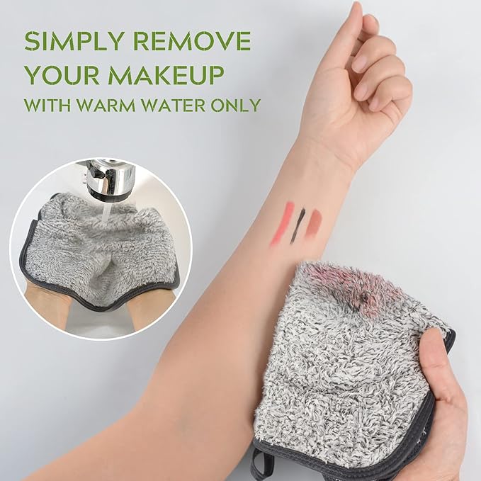 SUNLAND Microfiber Face Towels Reusable Makeup Remover Cloth Face Cloth Facial