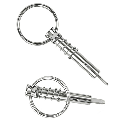 Laorde Bimini Top Quick Release Pins 1/4 inch Diameter with Drop Cam and Spring, Usable Length 0.9 inch, Full 316 Stainless Steel, Marine Hardware (4 PCS)