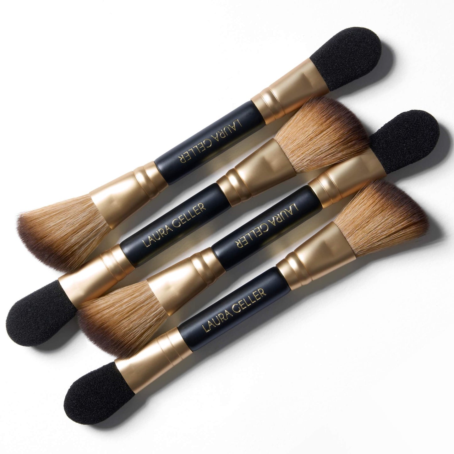 LAURA GELLER NEW YORK Retractable Black Kabuki Brush for Liquid, Cream and Powder Face Makeup With Aluminum Handle