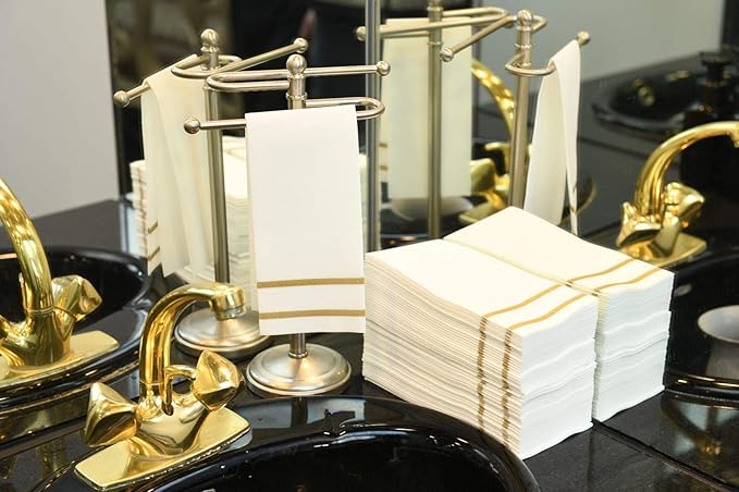 Disposable Hand Towels for Bathroom, Wedding Napkins for Tables, and Restrooms