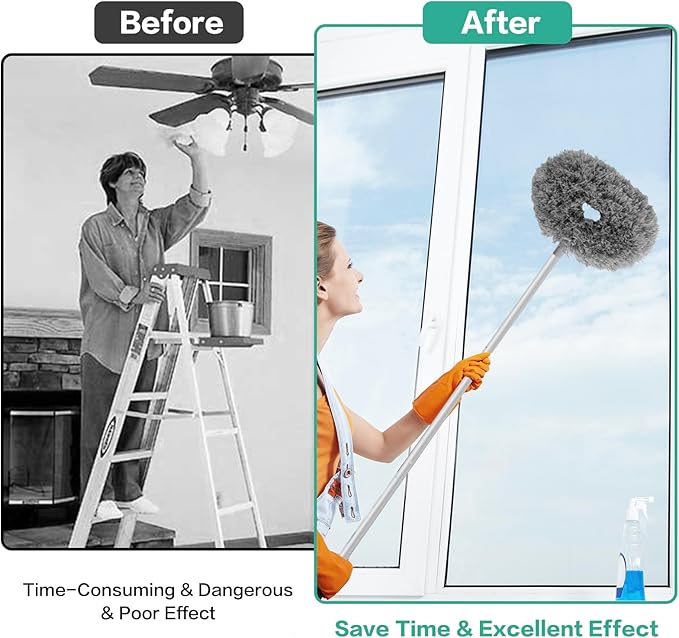 Ceiling Fan Cleaner Duster Reusable Microfiber Ceiling Fan Blade Cleaner