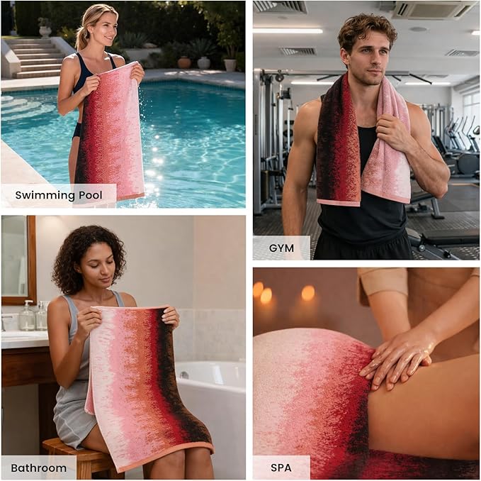 SEMAXE 12-Piece Family Bathroom Towel Set