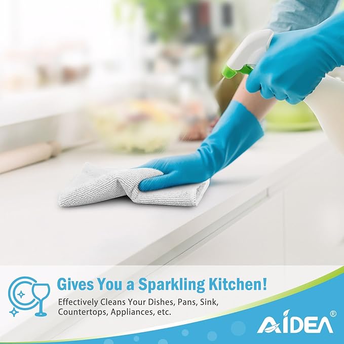 AIDEA Microfiber Cleaning Cloth-12PK, Soft Microfiber Towels