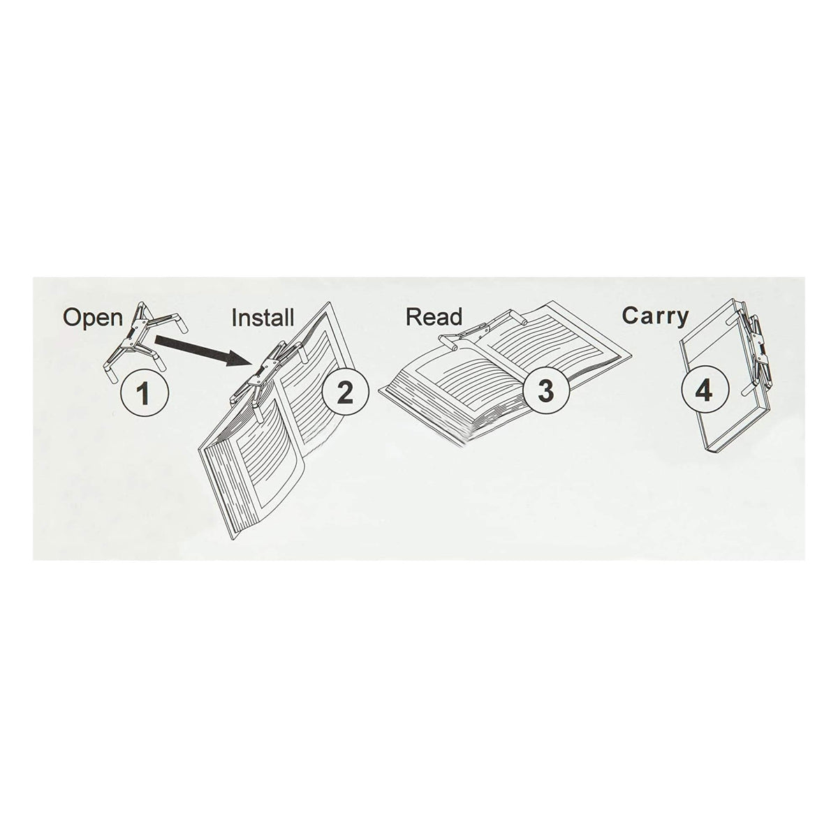 FlipKlip Portable Book Page Holder for Hands Free Reading in Bed, on The Go, on The Treadmill & Exercise Bike - Works on Hardcovers, Paperbacks, Magazines, and Comic, Art, Piano and Recipe Books