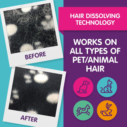 Vamoosh Pet Hair Dissolver - Pet Hair Remover for Washing Machines, Cotton Fresh 6x100g, Eliminates Odours and Dirt, Dissolves Dog, Cat, Horse, Animal Fur, Large Pack up to 6 Washes