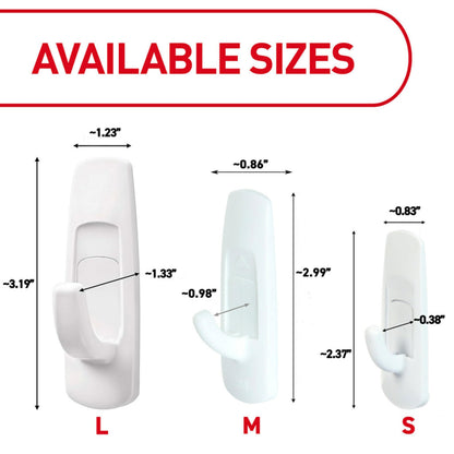 Command 5 lb Large Utility Hooks, 7 Wall Hooks and 12 Command Strips, Damage-Free Hanging with Adhesive Strips, No Tools for Hanging Christmas Decorations
