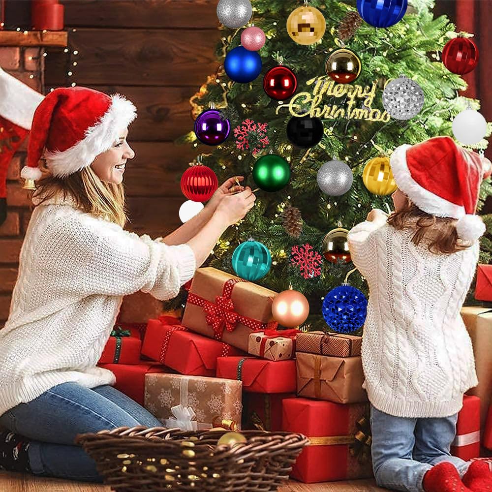 Benjia Extra Large Size Outdoor Christmas Ornaments, Oversized Huge Big Shatterproof Xmas Christmas Plastic Balls for Outside Lawn Yard Tree Hanging Decorations (6"/150mm, White, 6 Packs)