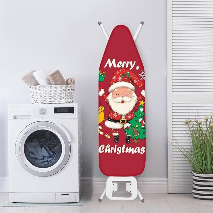 ZDCUSTOM Santa Claus Ironing Board Cover Standard Size 52"x13" Ironing Board