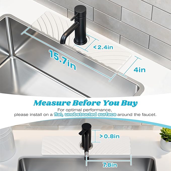 Stone Faucet Mat for Kitchen Sink