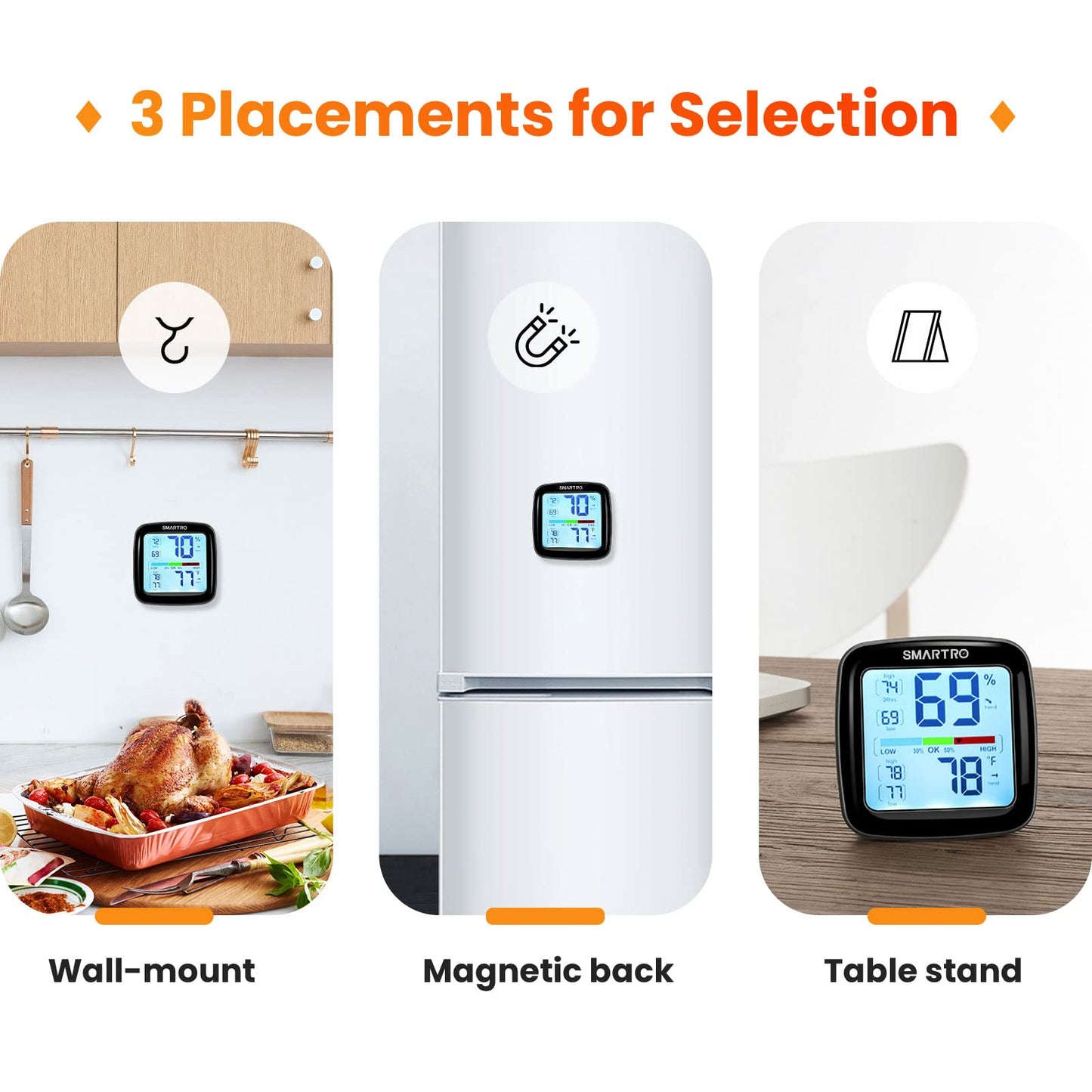 SMARTRO SC42 Professional Digital Hygrometer Indoor Thermometer Room Humidity Gauge Pro Accuracy Calibration