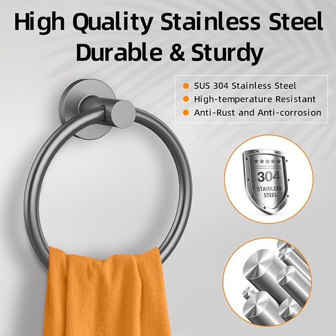 Towel Ring 2Pack, SUS304 Stainless Steel Hand Towel Holder
